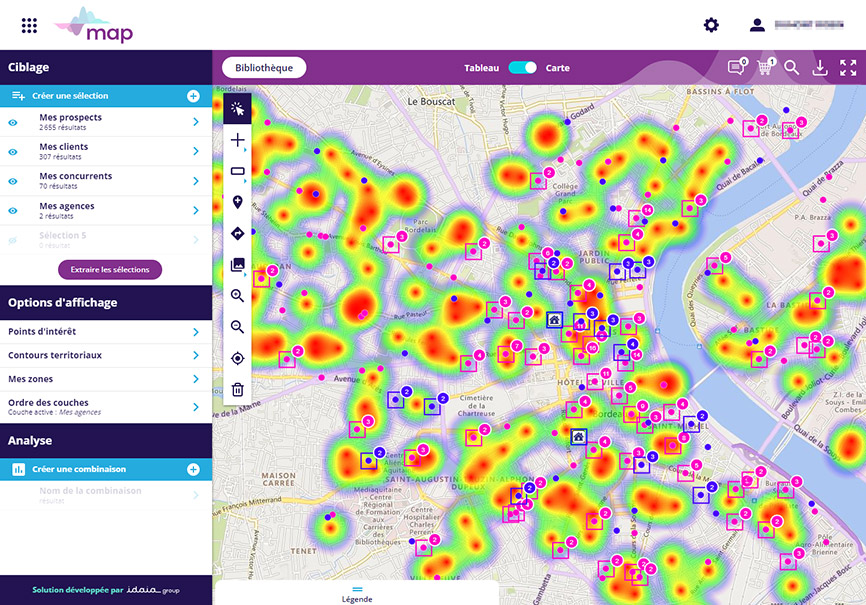 Map Datadrive cartographie commerciale